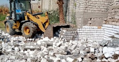 إزالة 27 حالة تعد على أملاك الدولة فى 3 مراكز بمحافظة المنيا