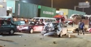 تصادم عدد من السيارات بالطريق الإقليمي في الشرقية