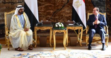أخبار مصر.. الرئيس السيسى يشيد بجهود الشيخ محمد بن راشد الداعمة لمصر 