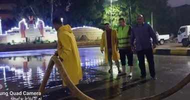 "مياه المنوفية": شفط تجمعات مياه الأمطار بمدينتى الشهداء وتلا