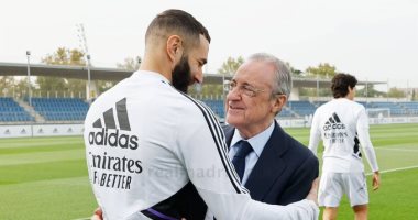 رئيس ريال مدريد يزور التدريبات بعد شفائه من عملية جراحية.. صور