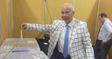النائب حازم الجندى يدلى بصوته فى انتخابات الهيئة العليا لحزب الوفد