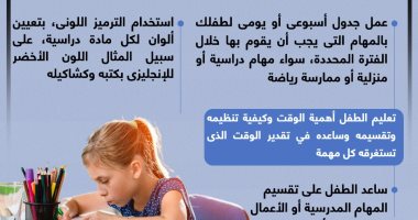 أخلاقنا الجميلة.. 4 خطوات تجعل طفلك شخصا منظما (إنفوجراف)
