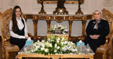 السيدة انتصار السيسي ترحب بالسيدة الأولى لجمهورية صربيا فى بلدها الثانى مصر