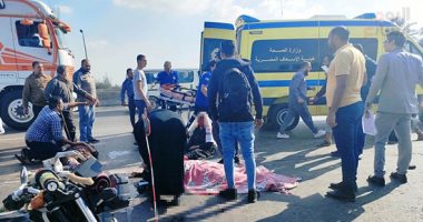 أسماء ضحايا ومصابى حادث تصادم أتوبيس وسيارة نقل بطريق الزعفرانة رأس غارب