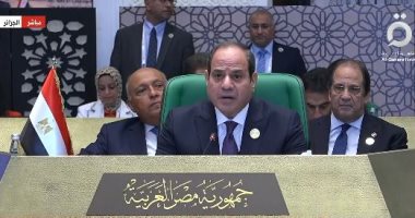 الرئيس السيسي: مصر ترغب فى دعم عربى للتوصل لتسوية سياسية فى ليبيا