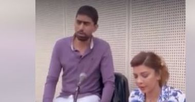 المطرب النقاش أحمد سالم مع أصالة في بروفة حفل الموسيقى العربية