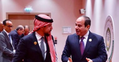 الرئيس السيسى يلتقى ولى عهد الأردن ويشيد بقوة العلاقات التاريخية بين البلدين