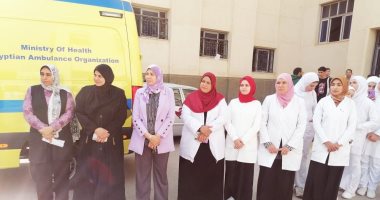 كلية التمريض جامعة كفر الشيخ تنفذ سيناريو محاكاة لحادث وكيفية التعامل معه.. صور