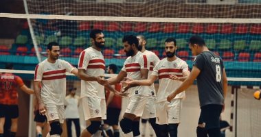 فوز رجال طائرة الزمالك على الإعلاميين فى افتتاح مشوار الدورى