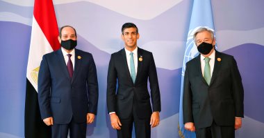 الرئيس السيسي وجوتيريش يستقبلان رئيس وزراء بريطانيا قبل بدء قمة المناخ