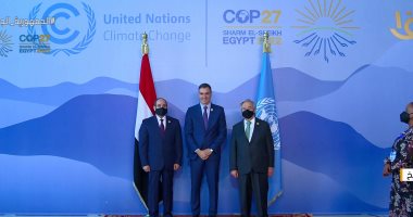 الرئيس السيسي وجوتيريش يستقبلان رئيس وزراء إسبانيا استعدادا لقمة المناخ