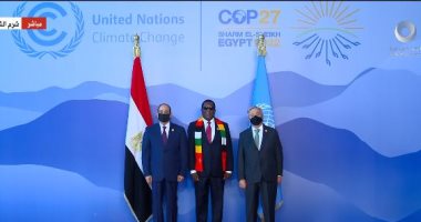 الرئيس السيسي وجوتيريش يستقبلان رئيس زيمبابوى قبل بدء قمة المناخ