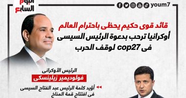 قائد حكيم يحظى باحترام العالم.. أوكرانيا ترحب بدعوة الرئيس السيسى لوقف الحرب.. إنفوجراف