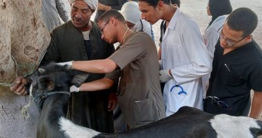 جنوب الوادي تنظم قافلة طبية بيطرية بقرية المقربية بقنا