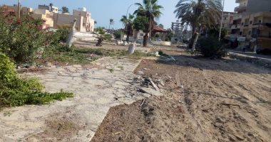 التجهيز لنقل أشجار حديقة بالعريش لوقوعها على مسار  أعمال تطوير المحور الساحلى