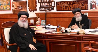 البابا تواضروس يستقبل الأنبا لوقا أسقف إيبارشية جنوب فرنسا