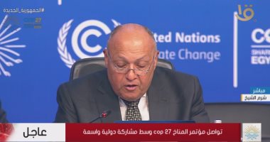 وزير الخارجية: يجب اتخاذ إجراءات فاعلة نحو مواجهة التغير المناخى