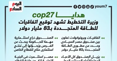 هدايا cop27.. توقيع اتفاقيات للطاقة المتجددة بـ83 مليار دولار.. إنفوجراف