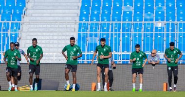 منتخب السعودية يخوض تدريباً قبل مباراة كرواتيا استعدادا لـ كأس العالم 2022.. صور