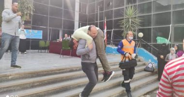  تنفيذ تجربة الإخلاء بديوان مديرية الصحة بالمنوفية..صور