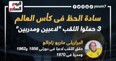 3 نجوم حملوا لقب كأس العالم لاعبين ومدربين عبر تاريخهم.. إنفو جراف
