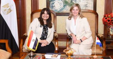 سها جندى تبحث مع مع وزيرة التجارة الخارجية الهولندية ملفات التعاون المشترك