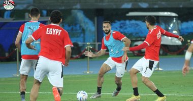 منتخب مصر يختتم تدريباته استعدادا لودية بلجيكا بالكويت غدا.. صور