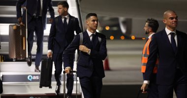 كأس العالم 2022.. وصول رونالدو ورفاقه لقطر استعدادا للمونديال "صور"