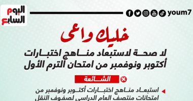 خليك واعى.. لا صحة لاستبعاد مناهج الاختبارات الشهرية من امتحان الترم الأول