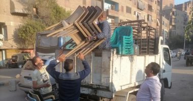 حملة مكبرة لإزالة الإشغالات والتعديات على الطريق العام ببولاق الدكرور