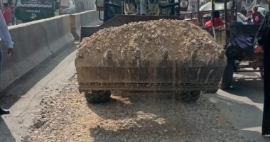 محافظة الجيزة تعلن تطوير الطريق السريع نطاق قرية مزغونة بالبدرشين.. صور