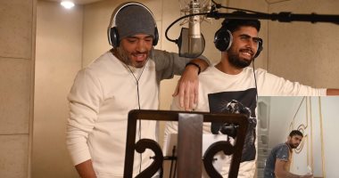 المطرب النقاش يغنى لفيلم "شلبى" مع رامى جمال