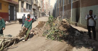 رفع القمامة وإزالة الأكشاك المخالفة فى حملة مكبرة بالعمرانية.. صور
