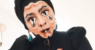 علمت نفسها بنفسها.. "الزهراء" تحول وجهها للوحات فنية بالمكياج 