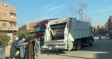 حملة لإزالة حالات بناء مخالف ورفع 314 طن قمامة فى مركز سنورس بالفيوم