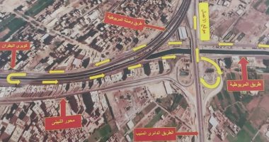 لو ده طريقك خلى بالك.. شاهد الرسم التوضيحى لغلق مطلع دائرى المنيب