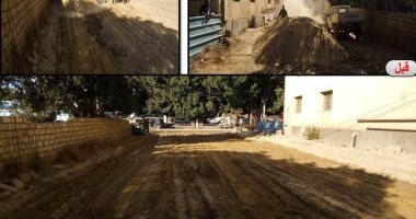 تمهيد ورفع كفاءة الطرق بمركز الواحات البحرية بالجيزة