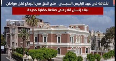 الثقافة فى عهد الرئيس السيسى.. منح الحق فى الإبداع لصناعة حضارة جديدة