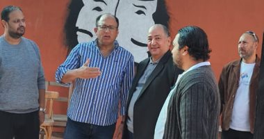رئيس جامعة حلوان يتفقد مسرح كلية التجارة وإدارة الأعمال بالزمالك