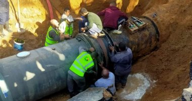 الانتهاء من إصلاح كسر مفاجئ بخط مياه الكريمات وبدء ضخ المياه لمدن الغردقة وغارب