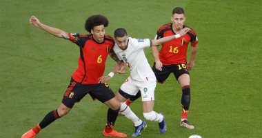هدف ملغى للمغرب أمام بلجيكا فى شوط أول سلبي بكأس العالم 2022.. فيديو