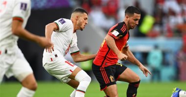تبادل هجومى بين المغرب وبلجيكا بعد مرور 30 دقيقة فى كأس العالم 2022 