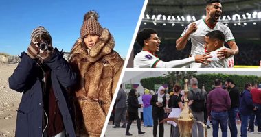 صور.. العالم هذا المساء.. المغرب يحقق فوزا تاريخيا على بلجيكا ويتصدر المجموعة السادسة بكأس العالم.. جينيفر لوبيز تحتفل بأول عيد شكر مع بن أفليك.. قنصلية السعودية بالإسكندرية تحتفل بيوم القهوة فى المملكة