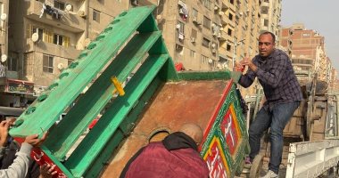 مرافق الجيزة تشن حملة لإزالة الإشغالات بالطالبية والعمرانية 