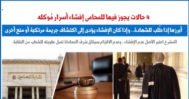 يهم ملايين المتقاضين.. هل يجوز للمحامى إفشاء أسرار موكله؟.. نقلا عن برلماني