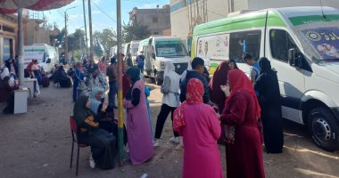 لليوم الثالث.. الكشف على 1072مريضاً  بقافلة طبية بقرية " أم الرزق" بالدقهلية 