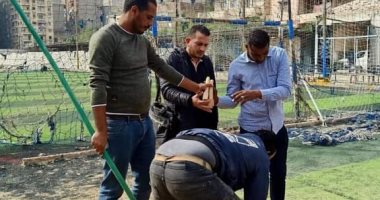 "مياه الإسكندرية" تزيل تعديات نادٍ رياضى ومخازن على الشبكات فى المندرة.. صور