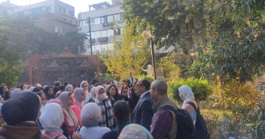 رئيس جامعة حلوان يتفقد كليات الجامعة بالزمالك لمتابعة العملية التعليمية.. صور
