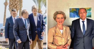 جون كيرى وأورسولا فون دير لاين بمنتجع وسبا جراند روتانا شرم الشيخ 